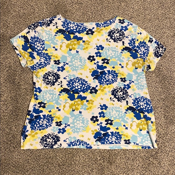 Charter Club Pima Cotton Short Sleeve Floral Print T-Shirt Size XL - Picture 3 of 3
